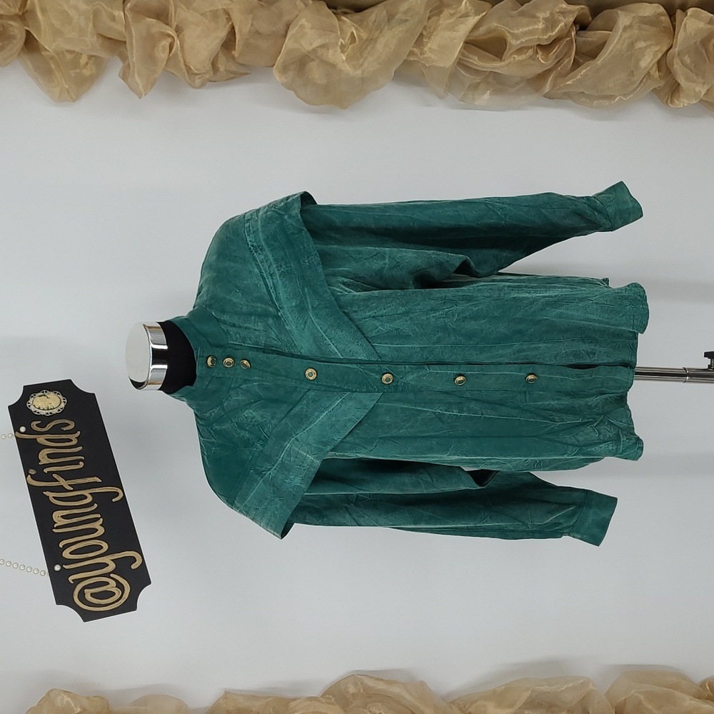 Vintage Bonnie Boynton Faux Suede Blouse sz. M